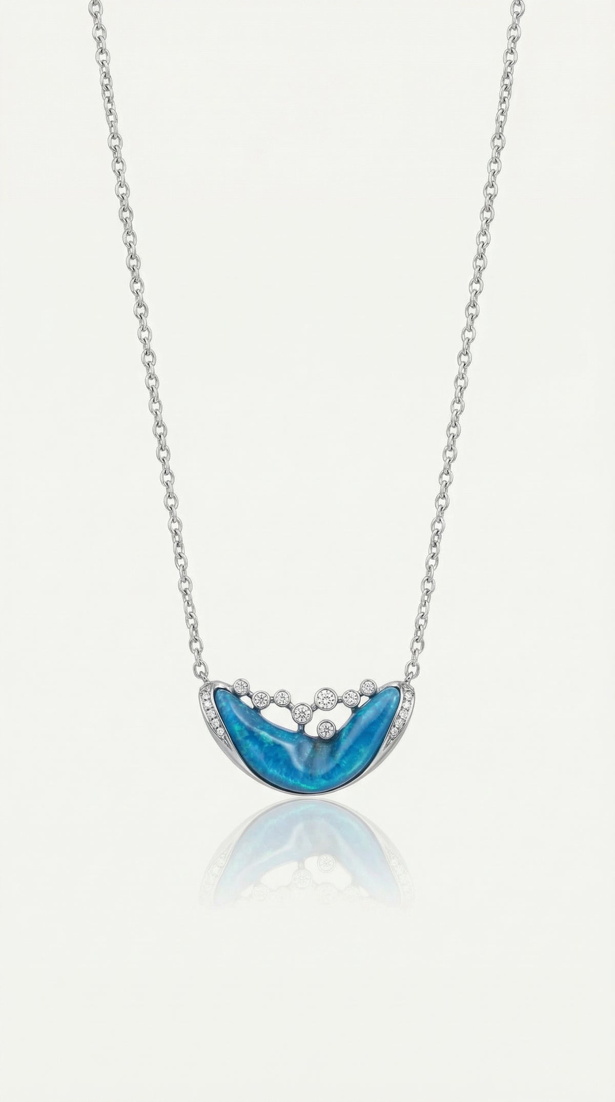 Pure Line - Black Opal & Diamond Pendant — Levendi Jewellers