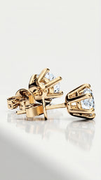 Classic Levendi 6 Claws Diamond Studs, view 4 — Levendi Jewellers