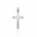 Peter - Medium White Gold Cross and Matt Finish
