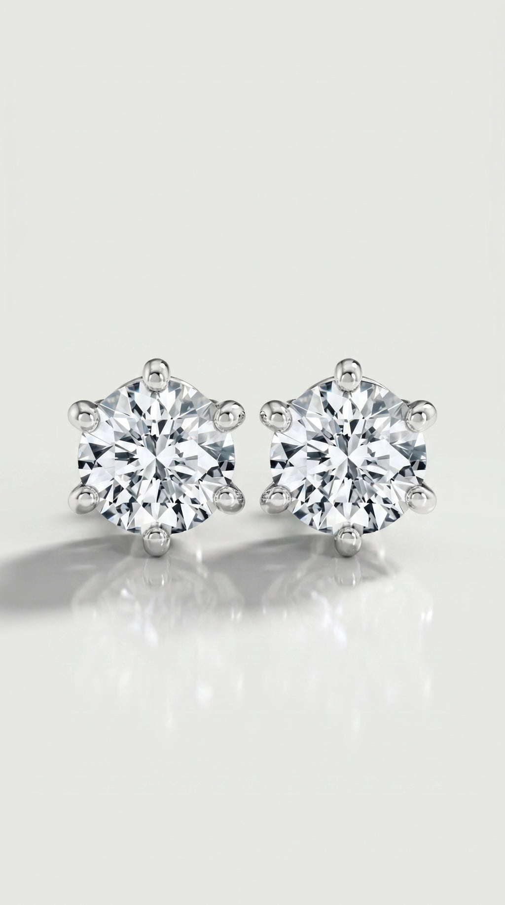 Classic Levendi 6 Claws Diamond Studs — Levendi Jewellers