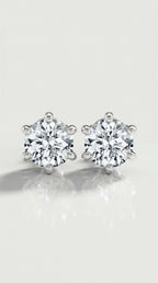 Classic Levendi 6 Claws Diamond Studs — Levendi Jewellers