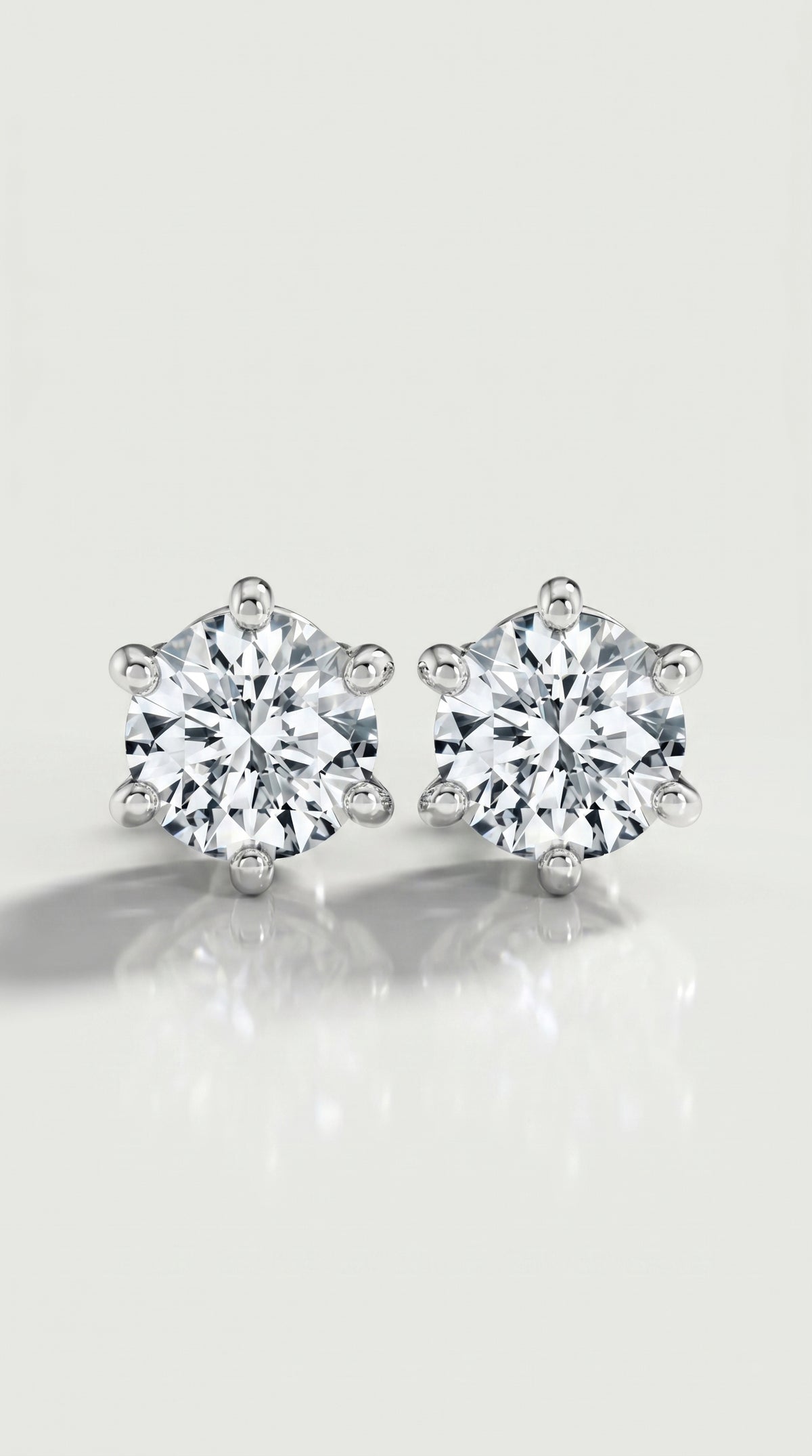 Classic Levendi 6 Claws Diamond Studs — Levendi Jewellers