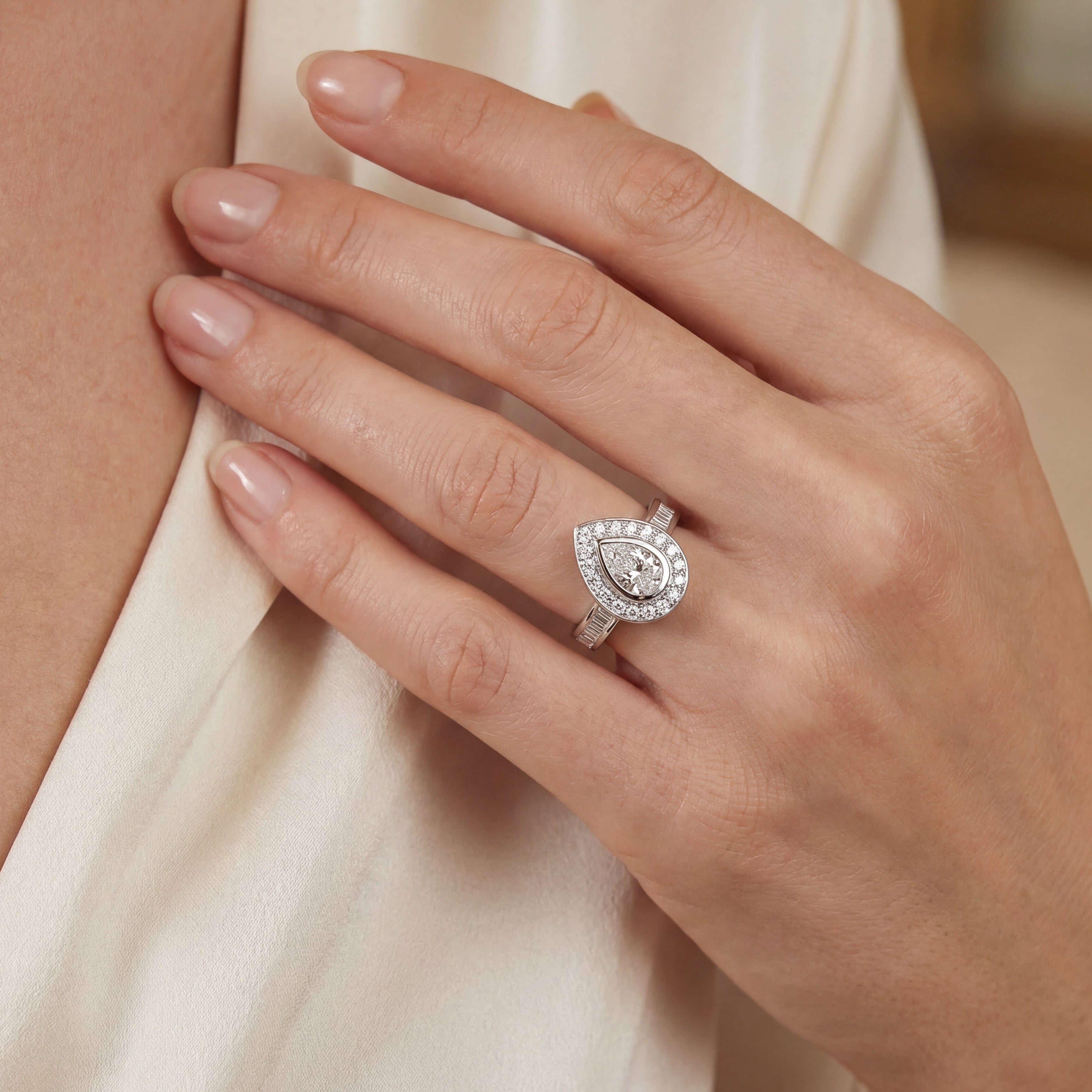 Seraphina Teardrop Diamond Ring
