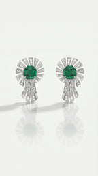 EMERALD & DIAMOND EARRINGS — Levendi Jewellers