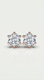 Classic Levendi 6 Claws Diamond Studs, view 5 — Levendi Jewellers