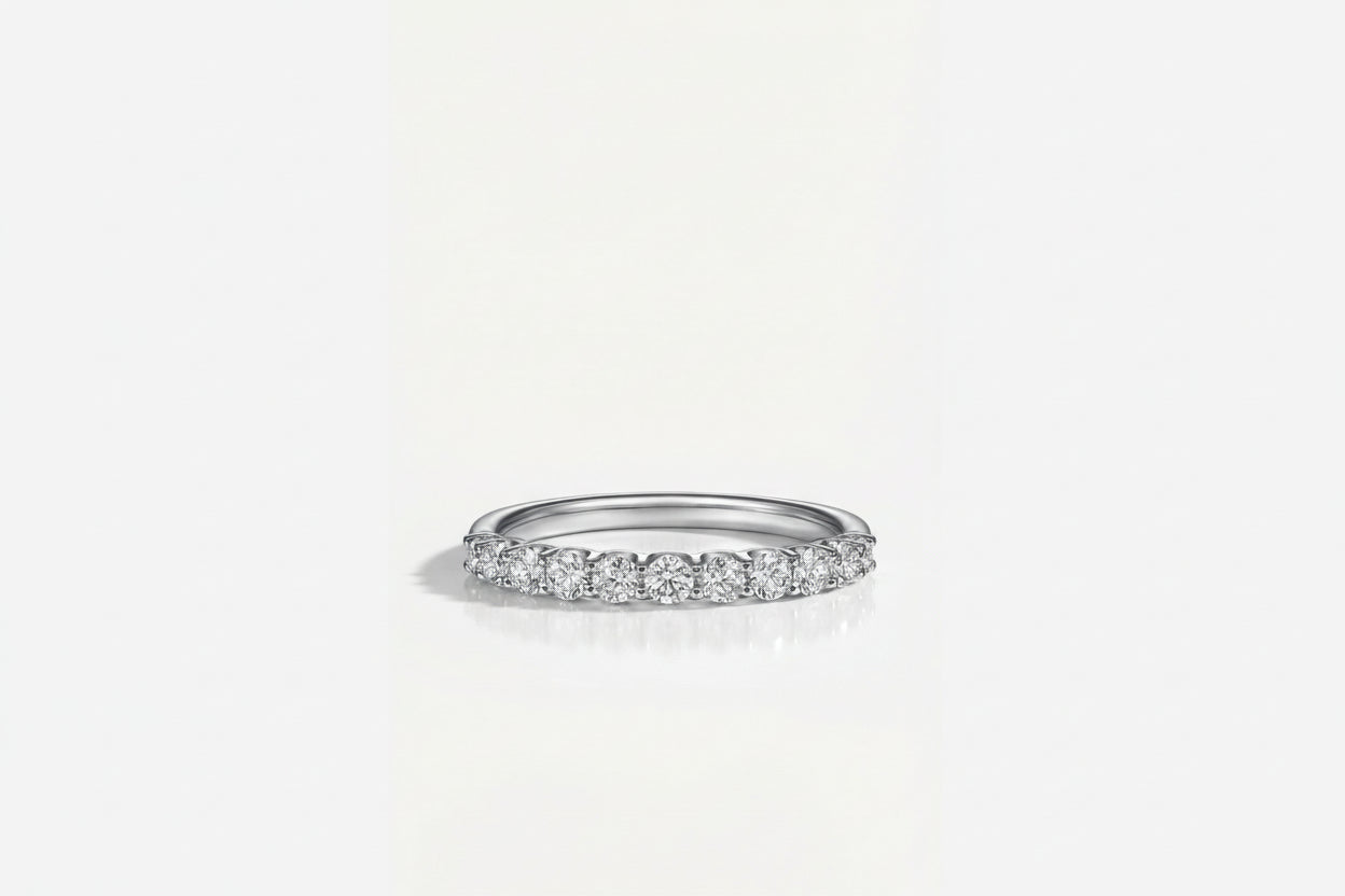Wedding Band - Round Brilliant Cut Full Circle