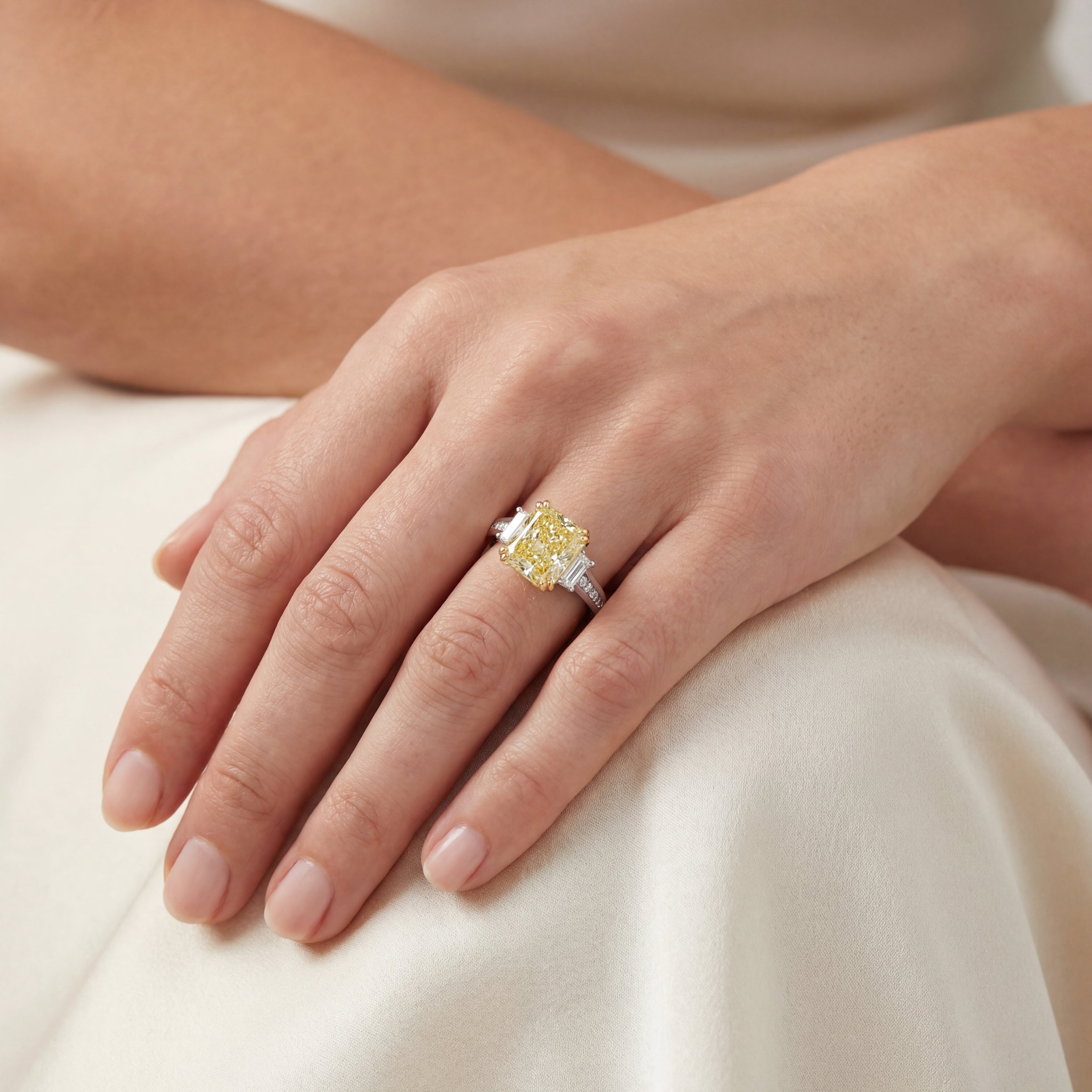 Canary Dream Trilogy Yellow Diamond Engagement Ring