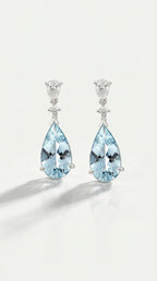 Aquamarine Drop Earrings — Levendi Jewellers