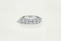 Wedding Band - White Gold 7 Stone Oval Diamond