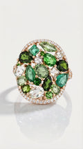 Mosaïque Éternelle - Emeralds & Green Sapphires Ring
