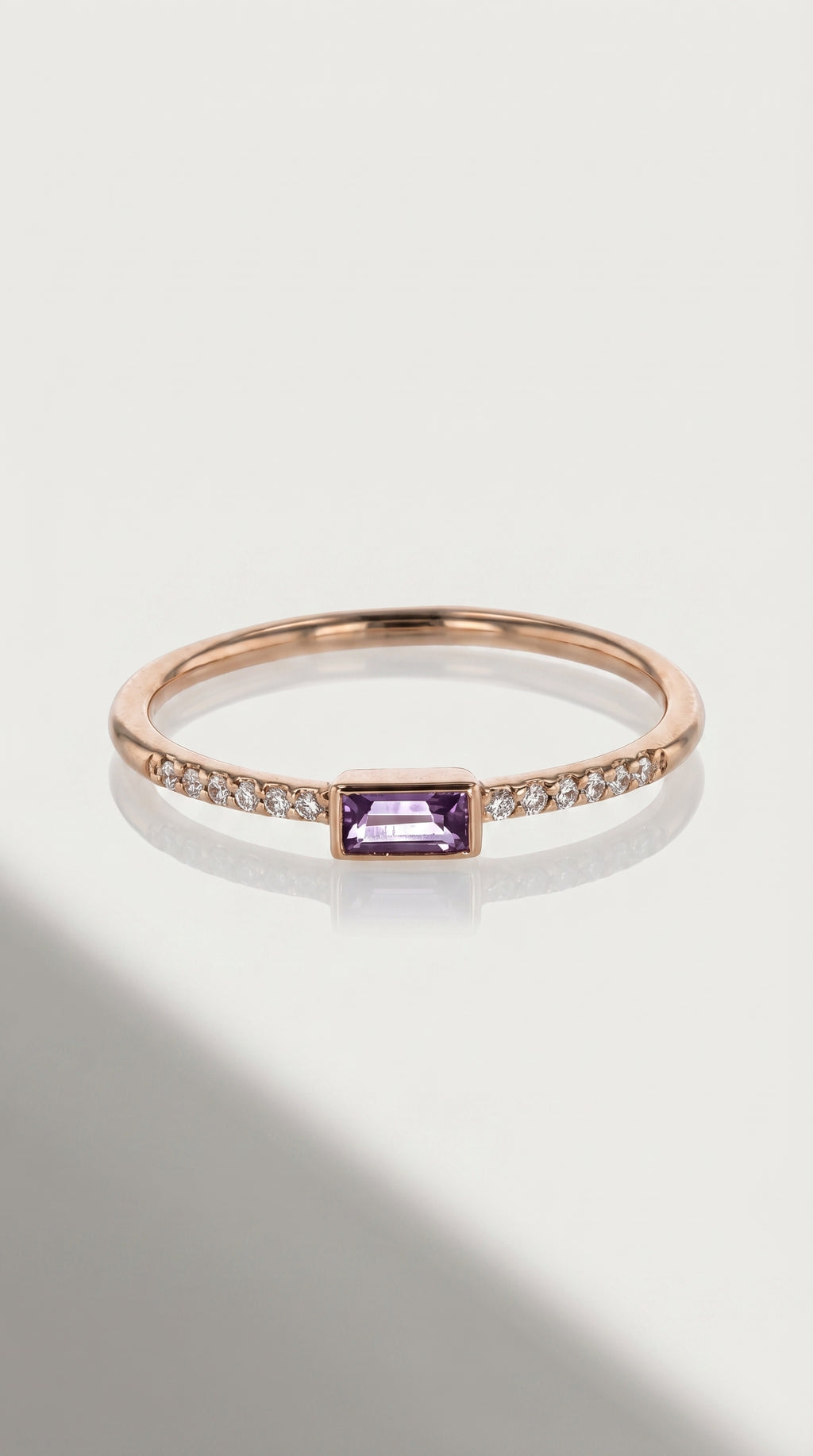 Rainbow Gemstone Lavender Amethyst Petite Ring — Levendi Jewellers