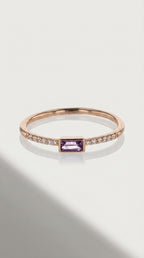 Rainbow Gemstone Lavender Amethyst Petite Ring — Levendi Jewellers