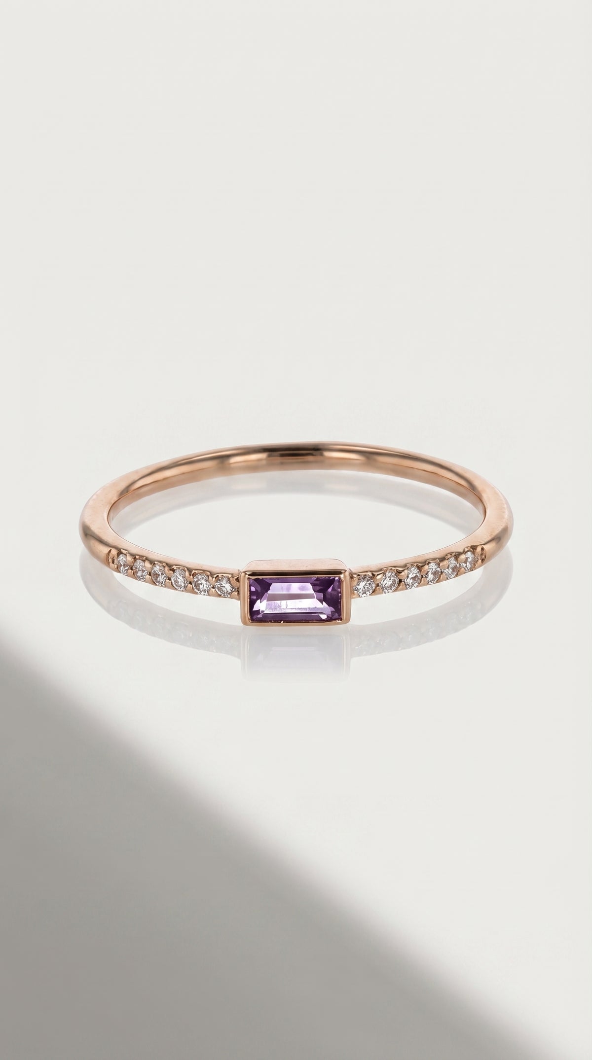 Rainbow Gemstone Lavender Amethyst Petite Ring — Levendi Jewellers