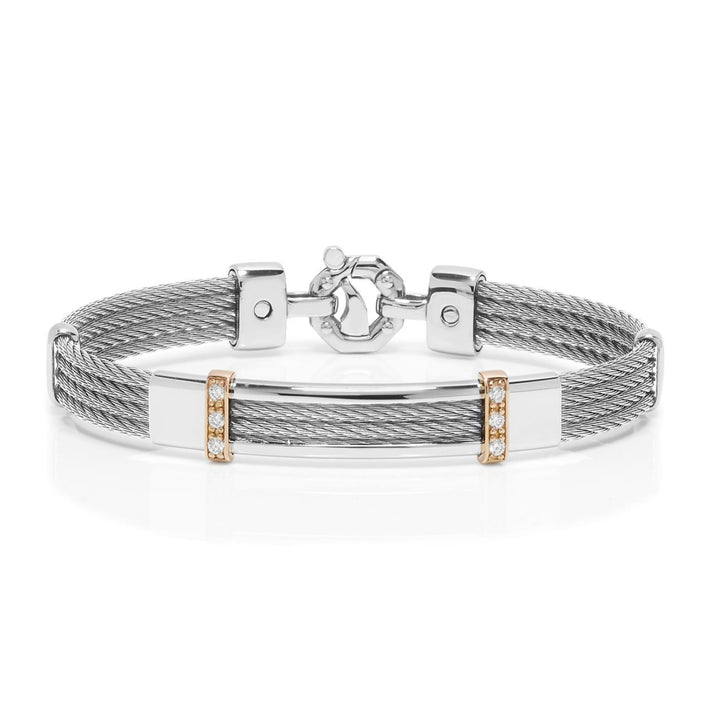 Baraka 316L Bracelet 4 Row & Diamonds