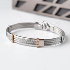 Baraka 316L Bracelet 4 Row & Diamonds, view 2 — Levendi Jewellers