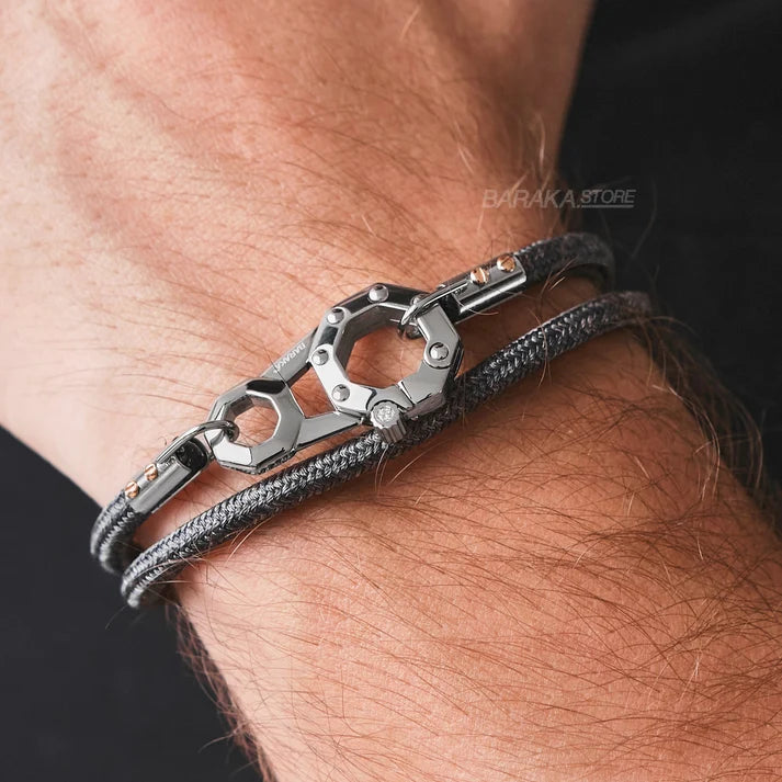 Baraka 8848 Grey Rope Bracelet