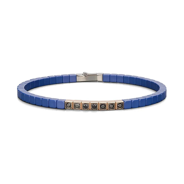 Baraka Сyborg Blue Сeramic 7 Black Diamond Bracelet