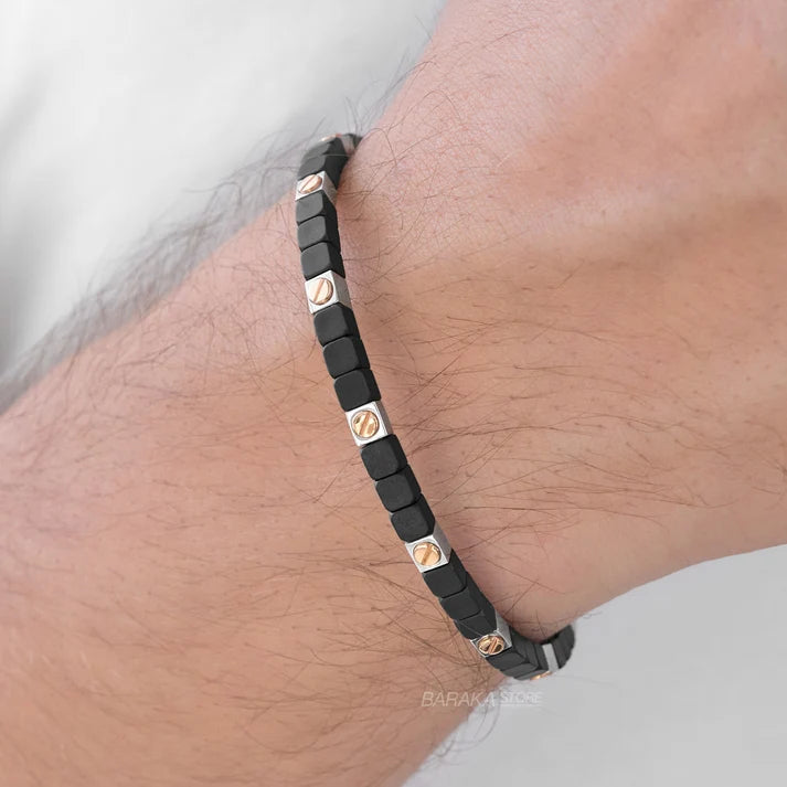 Baraka Cyborg Ceramic Rose Gold Screw Bracelet
