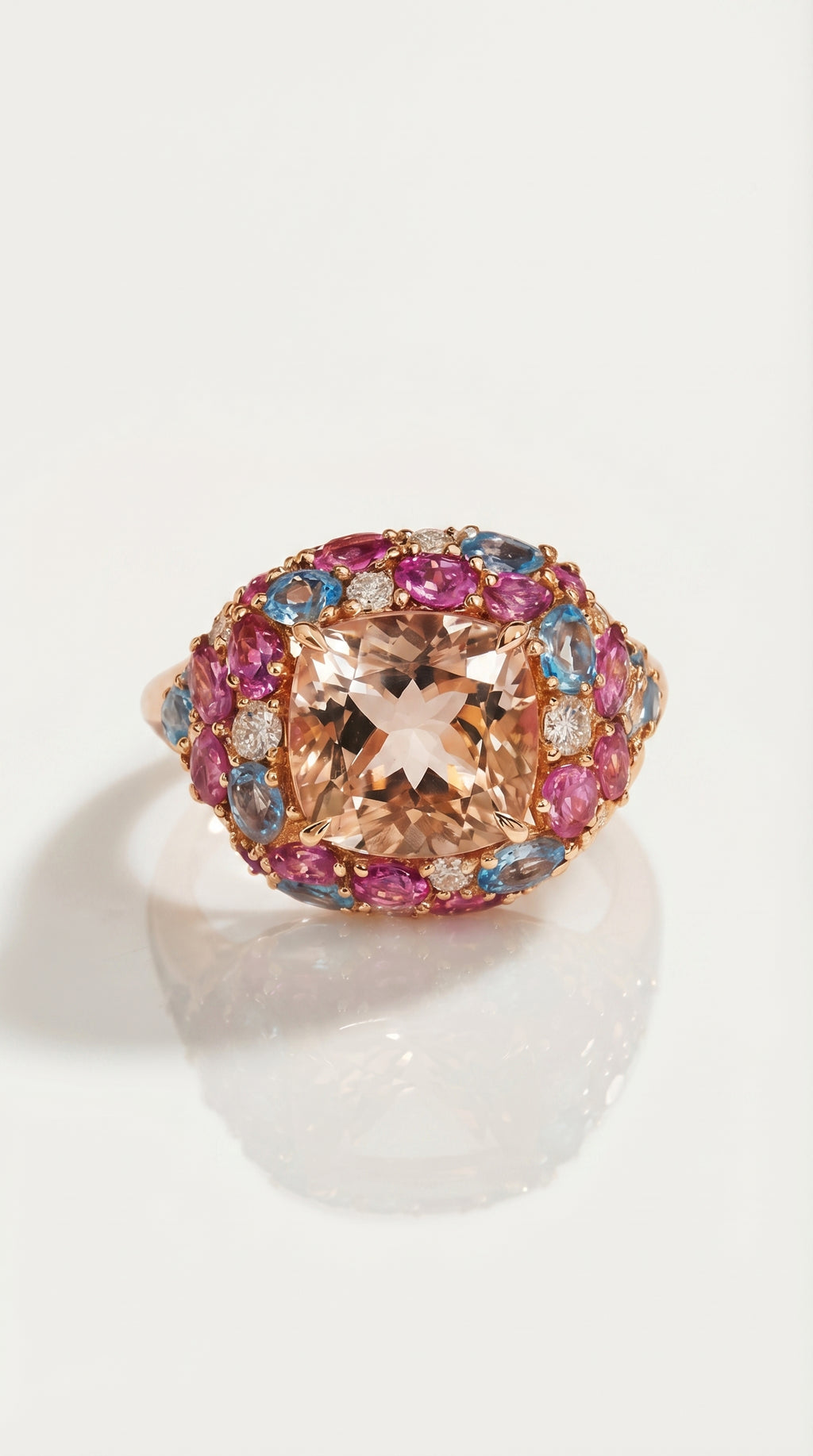 Neptune's Garden - Morganite Ring 3.34 ct — Levendi Jewellers