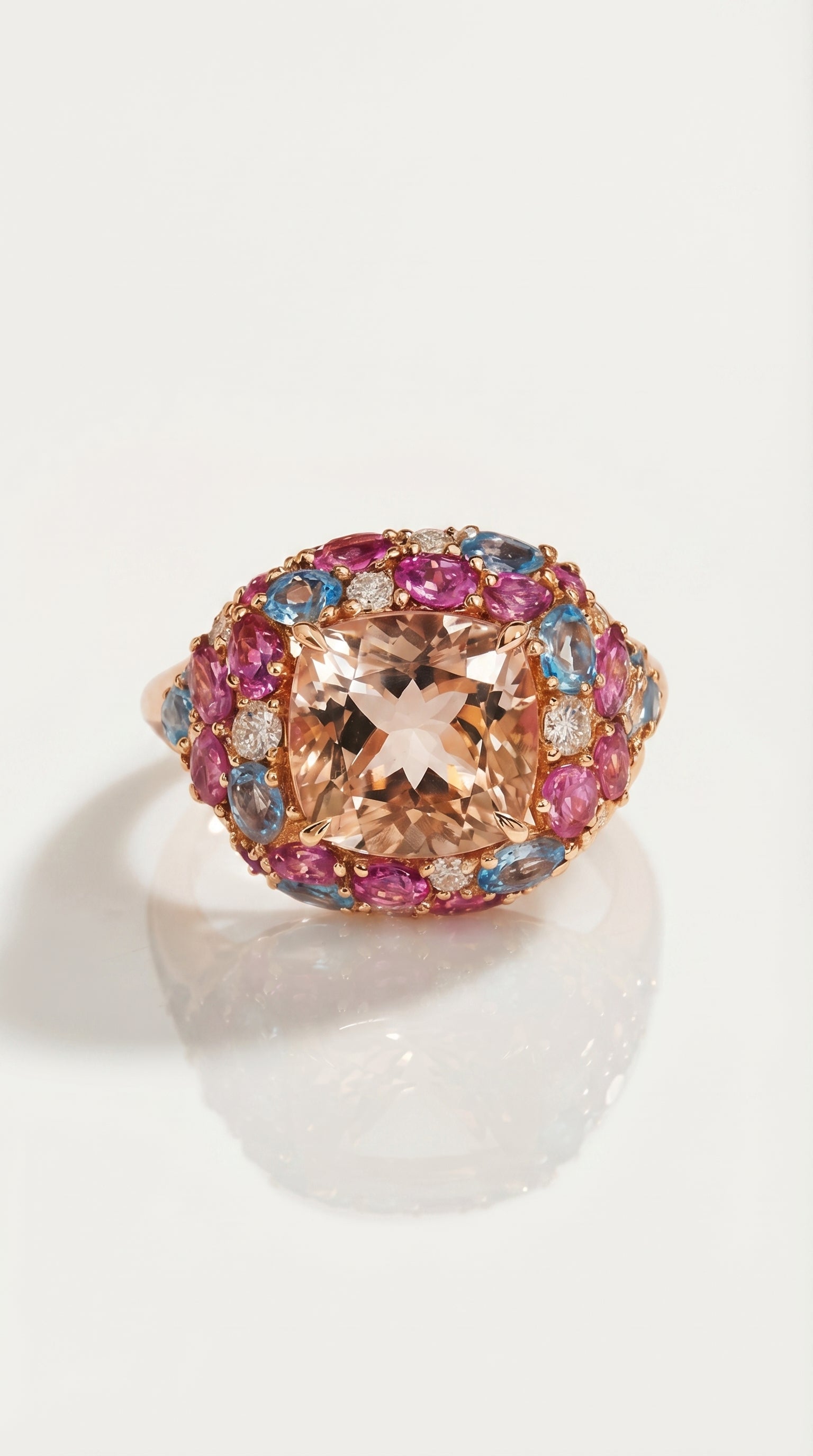 Neptune's Garden - Morganite Ring 3.34 ct