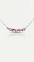 Rainbow - Petite Baguette Pink Sapphire Pendant