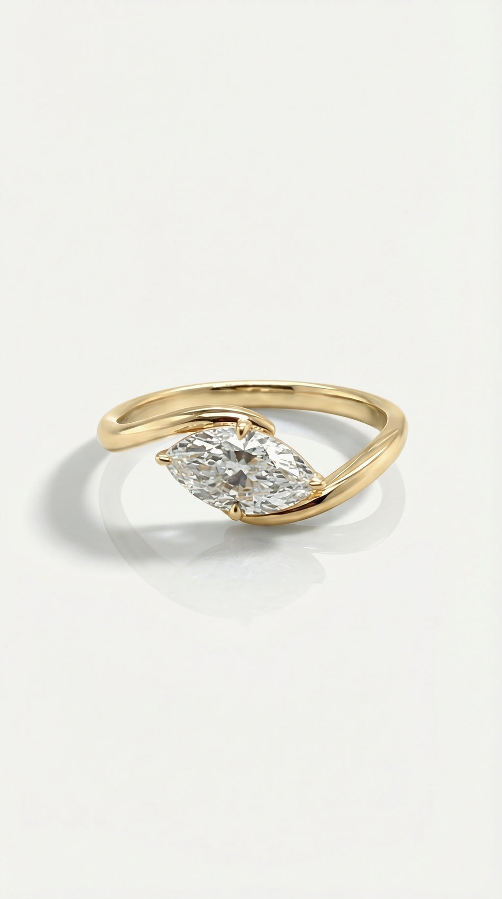 Levendi Wave of Love - East West Marquise Diamond Engagement Ring — Levendi Jewellers