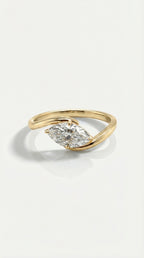 Levendi Wave of Love - East West Marquise Diamond Engagement Ring — Levendi Jewellers