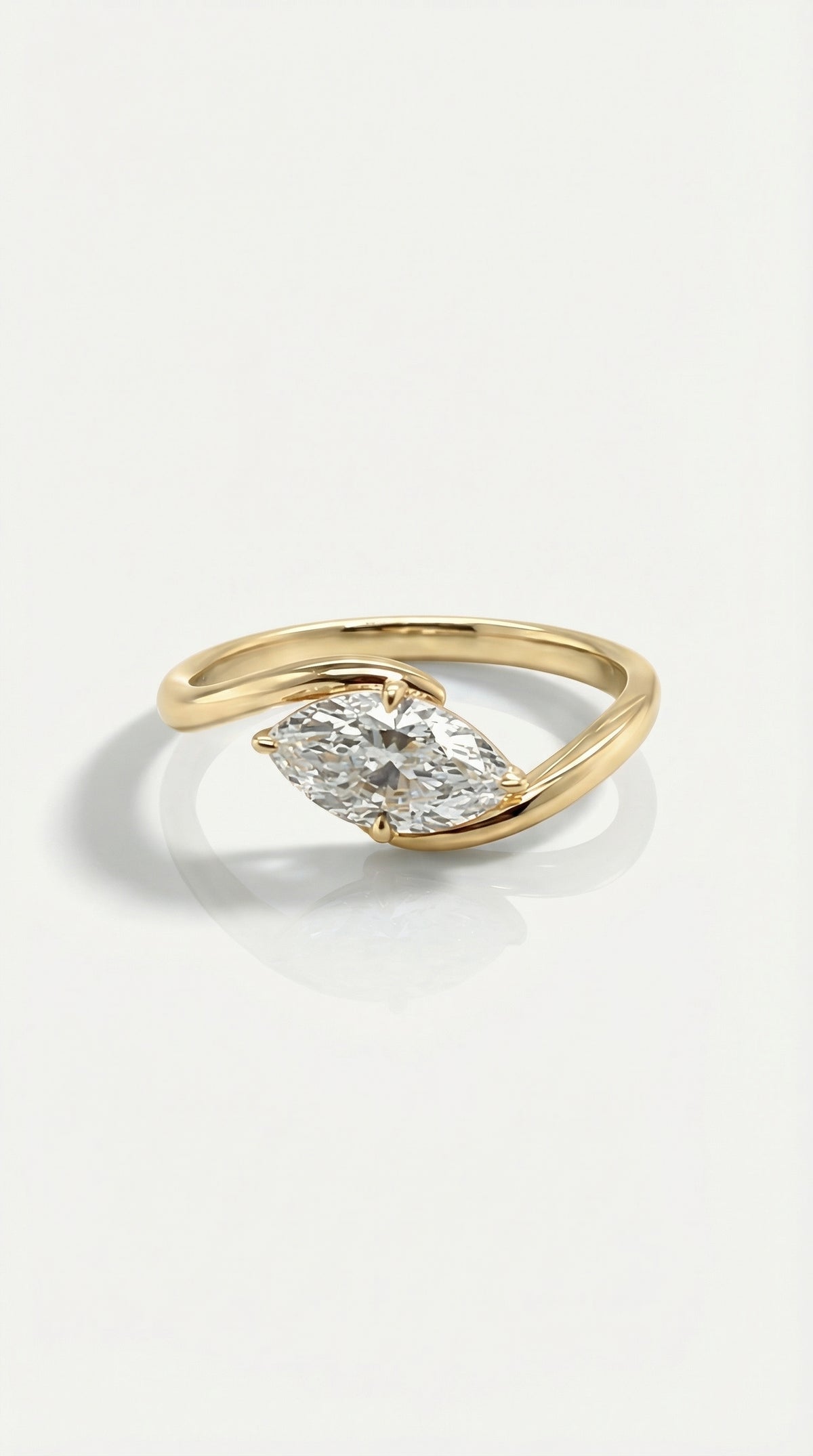 Levendi Wave of Love - East West Marquise Diamond Engagement Ring — Levendi Jewellers