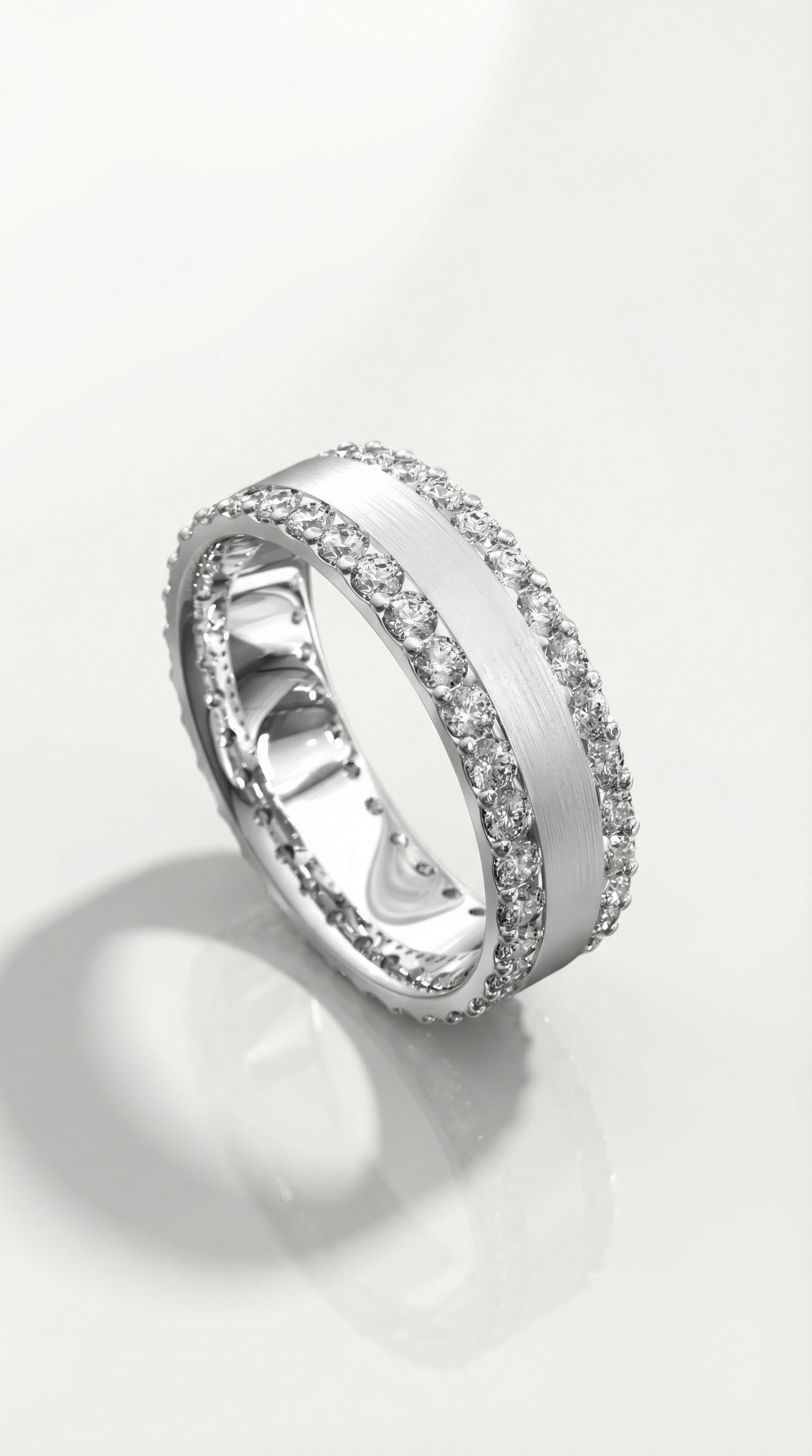 Full Circle Diamond Edge Set Ring