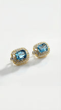 Sophia Levendi Collection  – Aquamarine & Diamonds Earrings