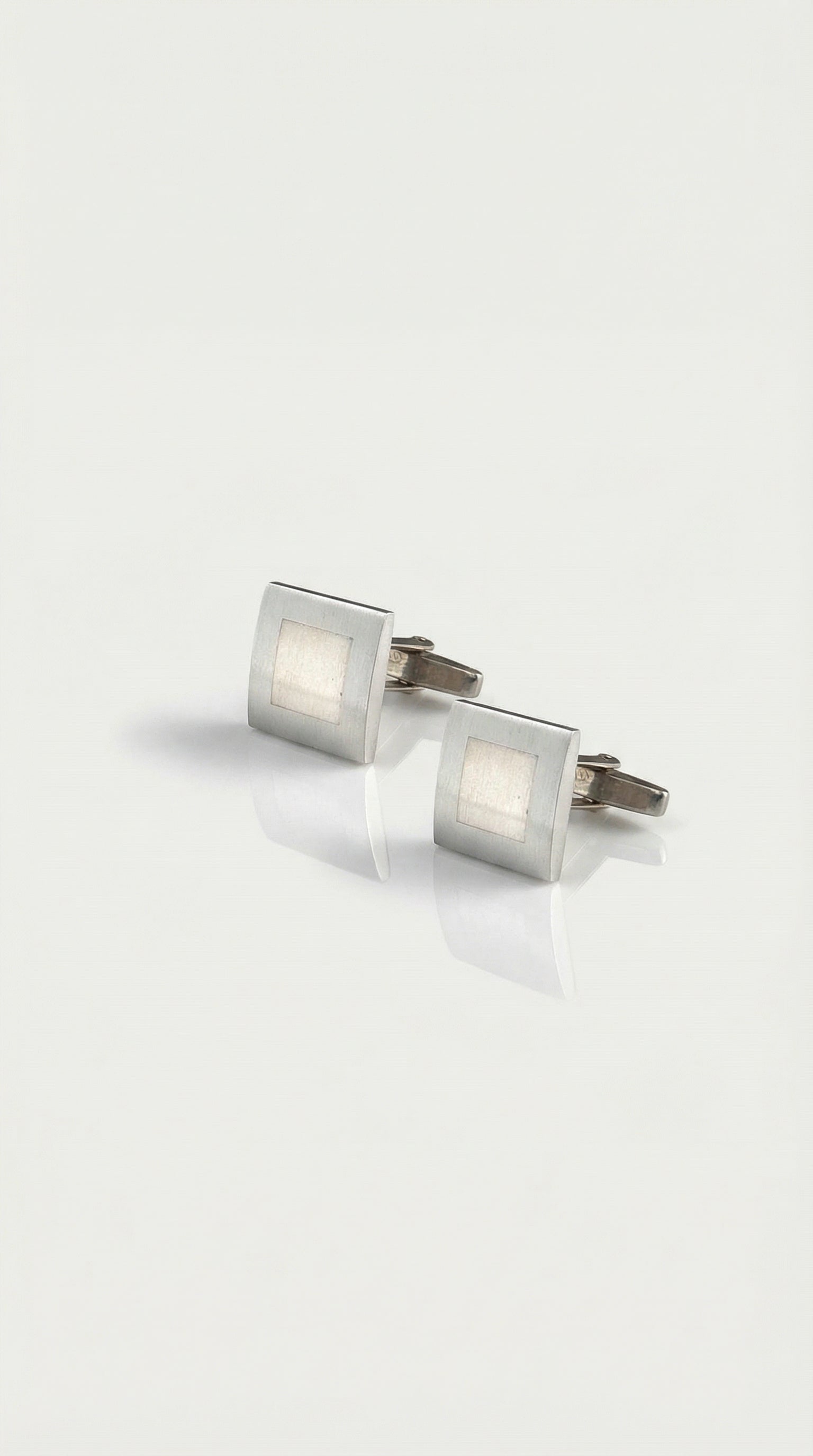 Silver Square Matt Cufflinks