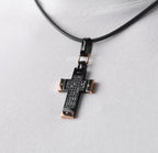 Baraka Prive Black Diamond & Rose Gold Cross, view 2 — Levendi Jewellers