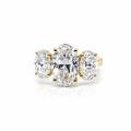 Levendi Classic Trilogy - Oval Diamond  5.00ct Engagement Ring
