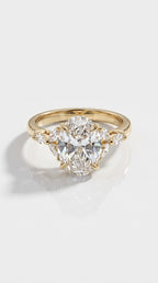 Oval and Marquise Floral Engagement Ring