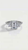 Levendi Classic Trilogy - Emerald Cut Engagement Ring
