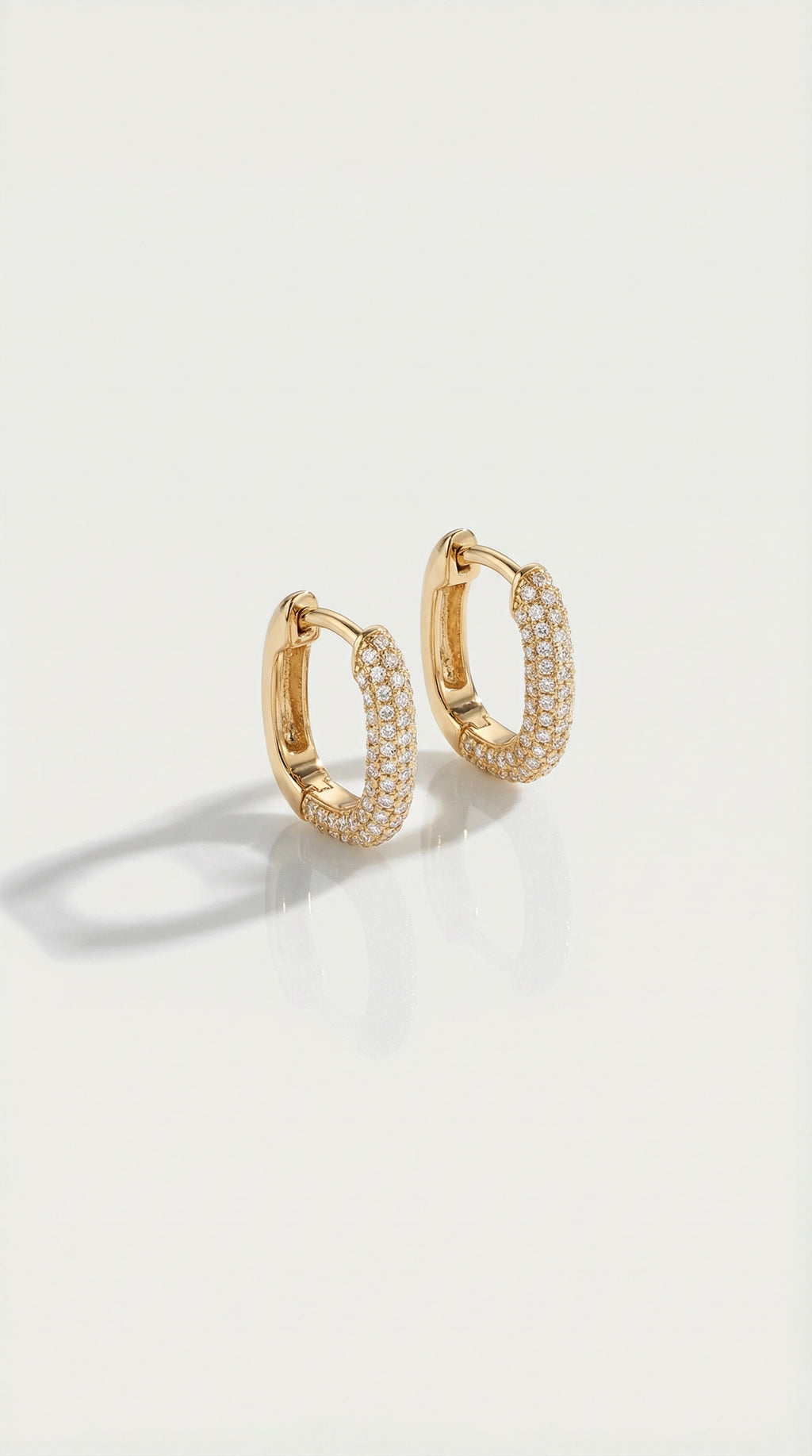 Levendi Essentials - Mini U shape Diamonds pavé Hoops — Levendi Jewellers