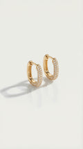 Levendi Essentials - Mini U shape Diamonds pavé Hoops