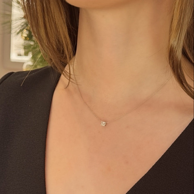 Cubism Baguette Diamond Pendant