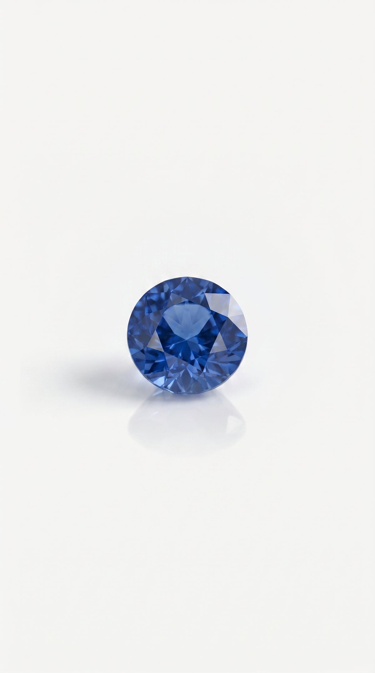 Loose Gemstone - Round Brilliant Cut Blue Ceylon Sapphire 4.14ct — Levendi Jewellers