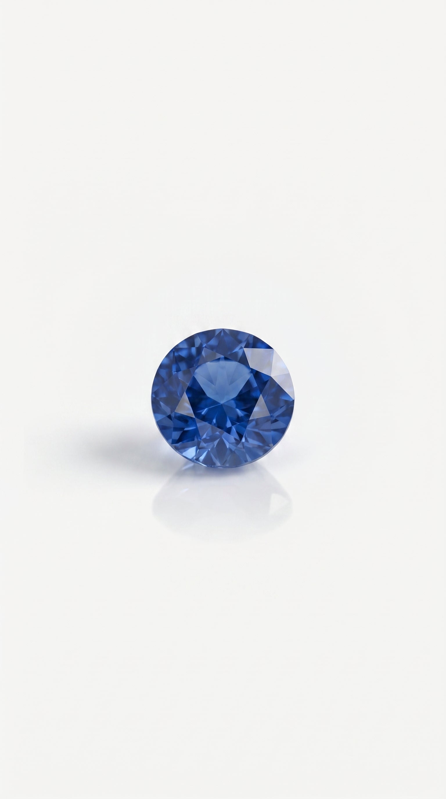 Loose Gemstone - Round Brilliant Cut Blue Ceylon Sapphire 4.14ct
