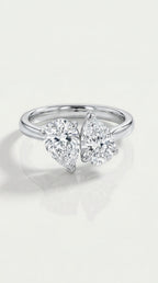 Levendi Toi & Moi - Pear cut Twins Engagement Ring — Levendi Jewellers