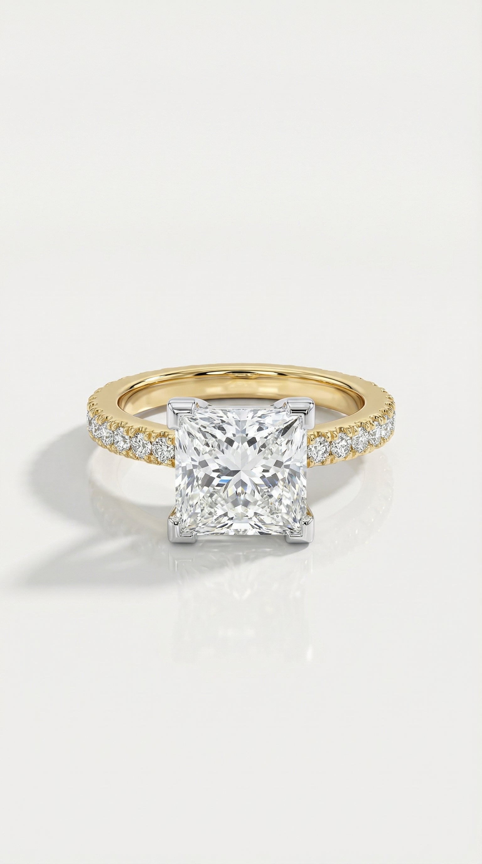 Levendi Classic - Princess Cut Diamond Two Tones
