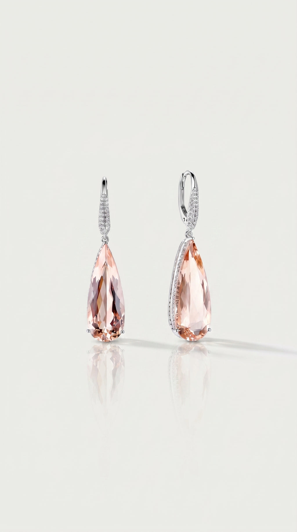MORGANITE & DIAMOND DROP EARRINGS — Levendi Jewellers