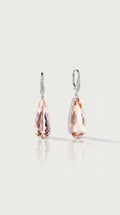 MORGANITE & DIAMOND DROP EARRINGS