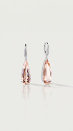 MORGANITE & DIAMOND DROP EARRINGS — Levendi Jewellers