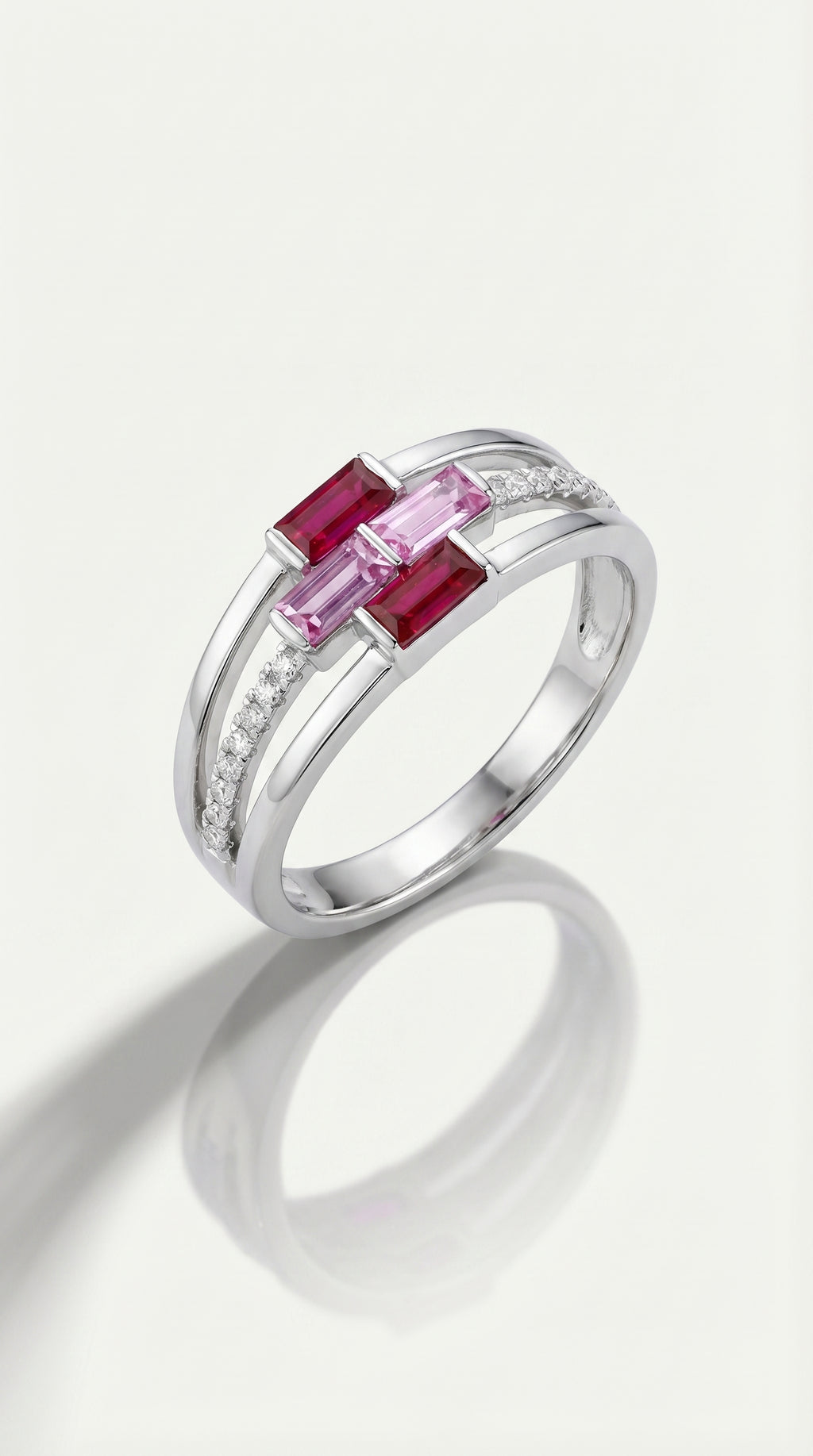 Rainbow - Emerald & Peridot Ring — Levendi Jewellers