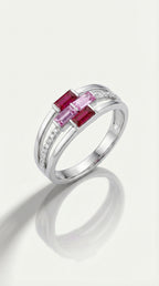 Rainbow - Emerald & Peridot Ring — Levendi Jewellers