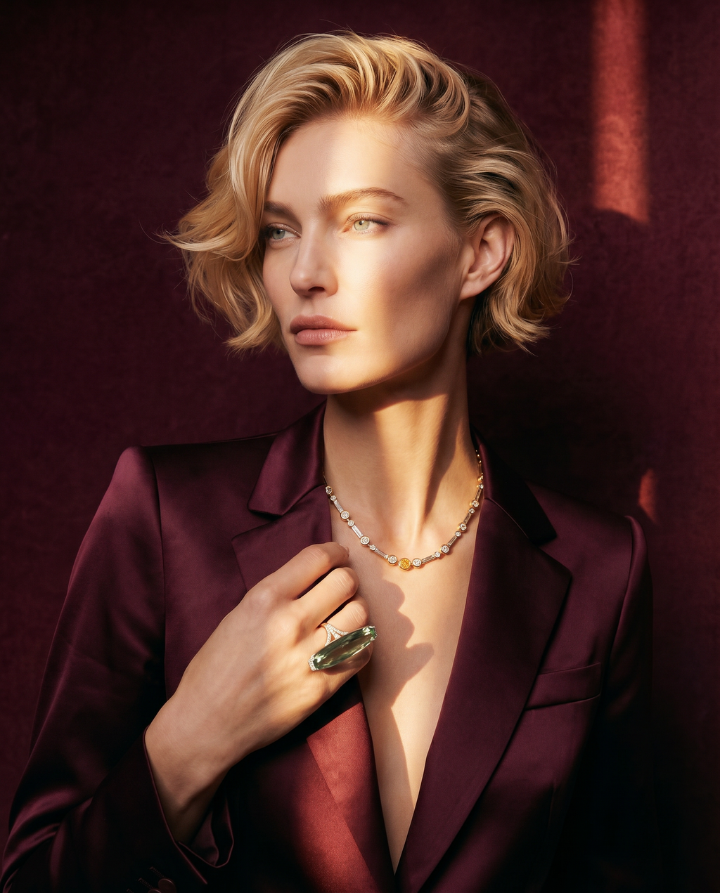 Demetria - Green Quartz Ring, view 2 — Levendi Jewellers