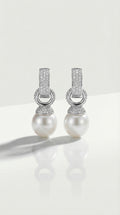 Australian South Sea Pearl Diamond Clip On Earrings
