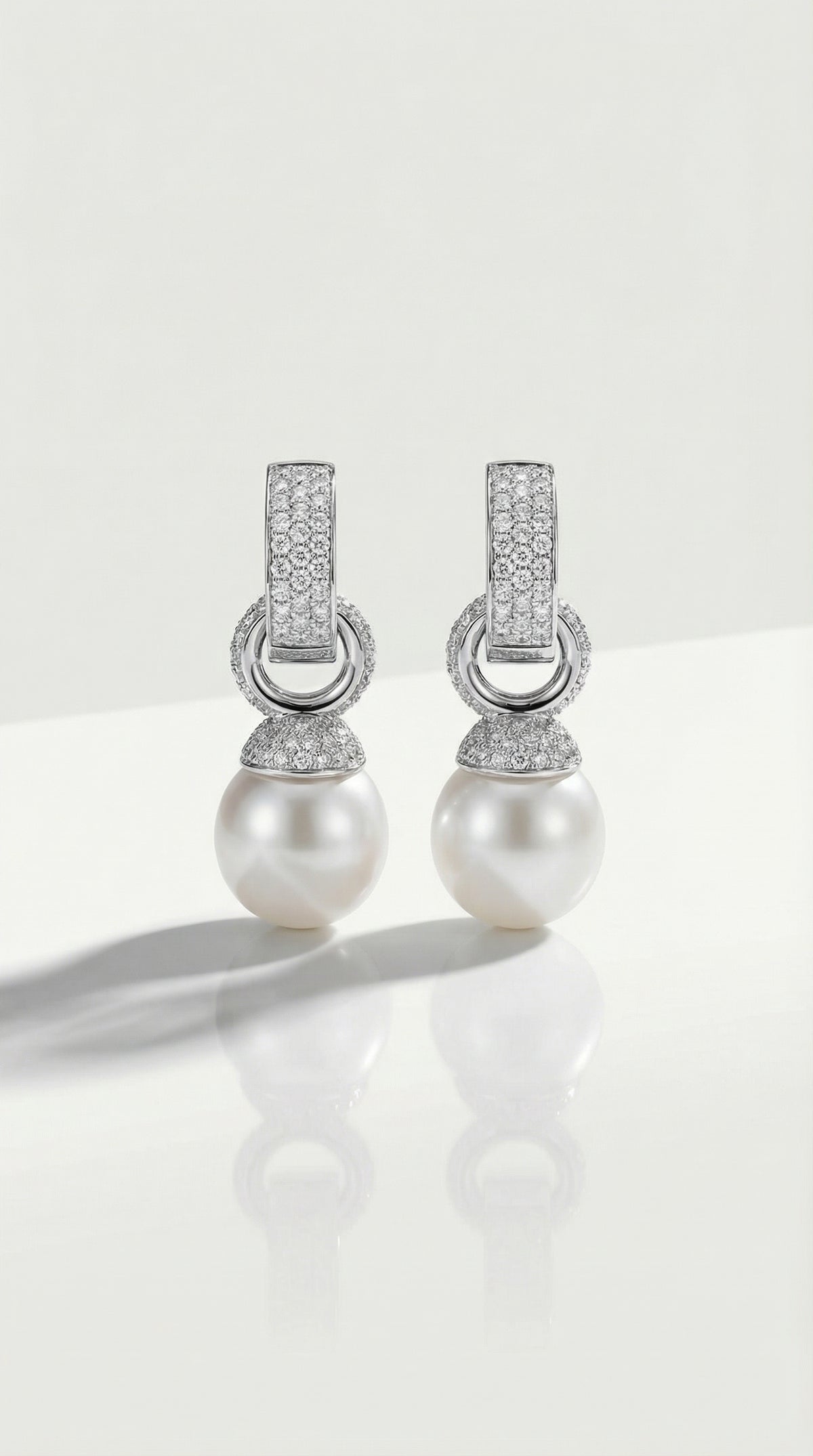 Australian South Sea Pearl Diamond Clip On Earrings — Levendi Jewellers